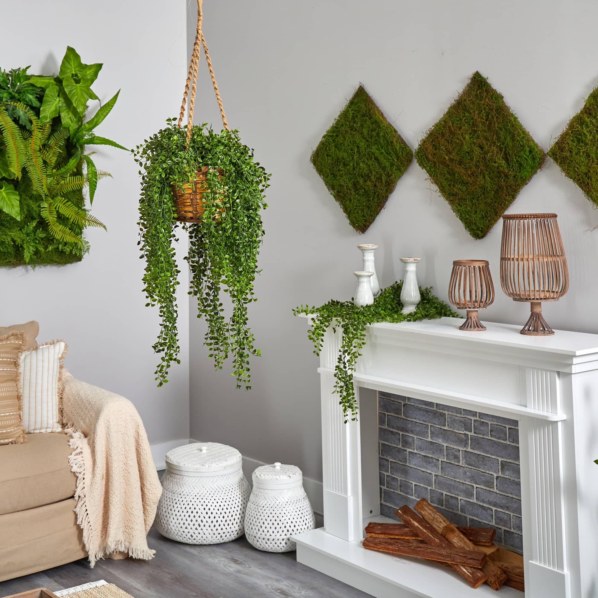 4.5ft. Honey Locust Plant Hanging Basket